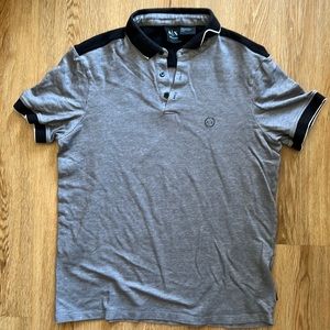 Armani exchange polo L grey and black